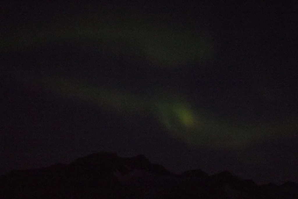 schlecht zu erkennendes polarlicht