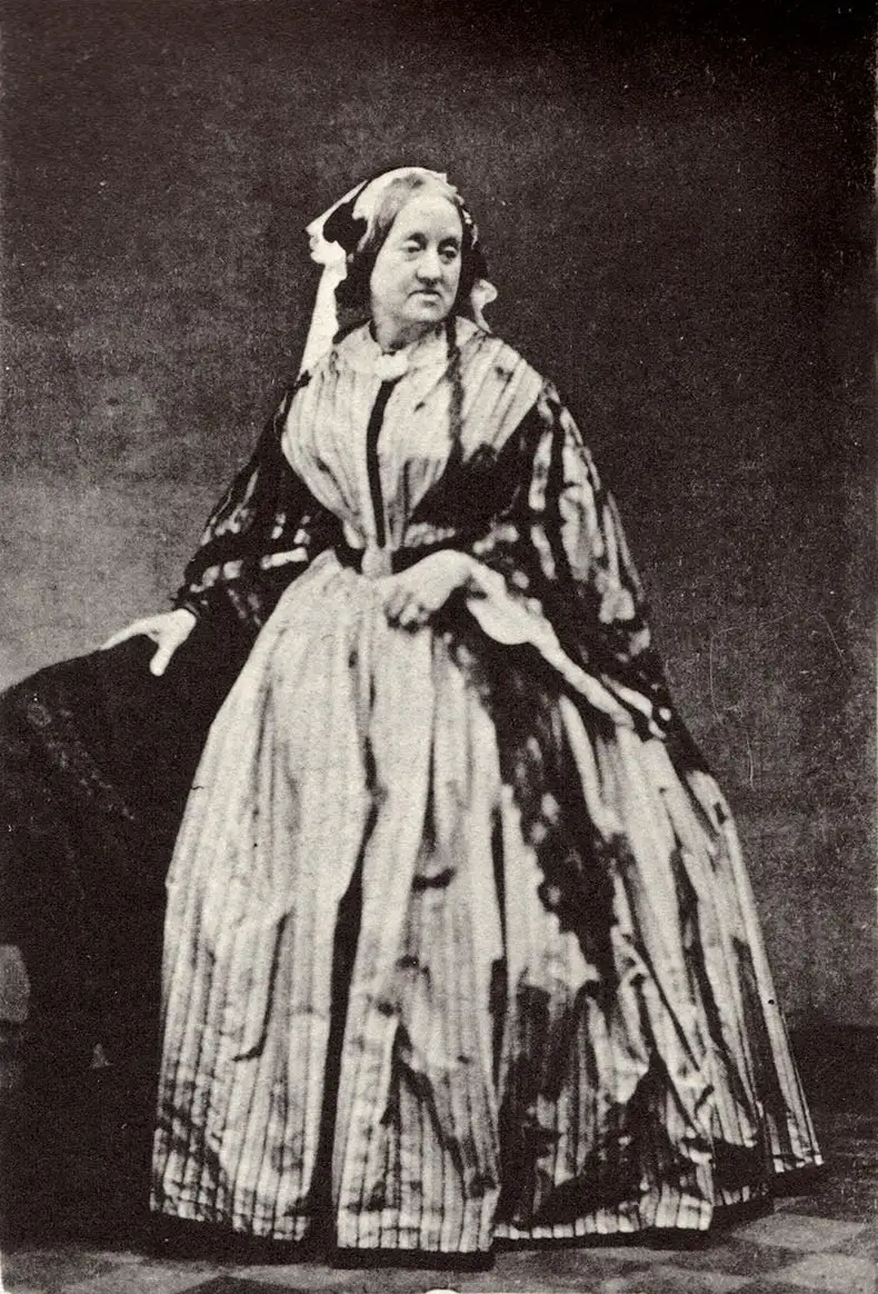 porträt anna atkins in schwarz-weiß aus dem jahre 1861