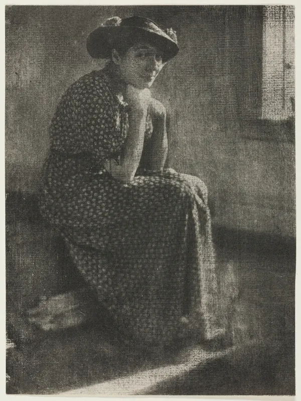 gertrude käsebier The Refugee frau sitzend den kopf auf beide hände gestützt